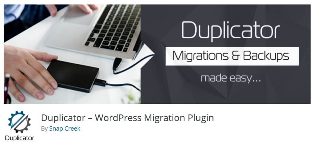 Imagen de revisión del complemento de migración de WordPress duplicador