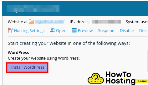 instalación de WordPress en 101domain.com