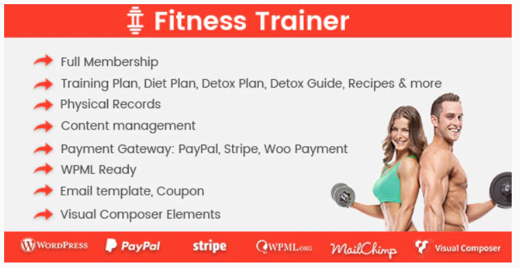 Fitness Trainer - Training Membership Plugin image
