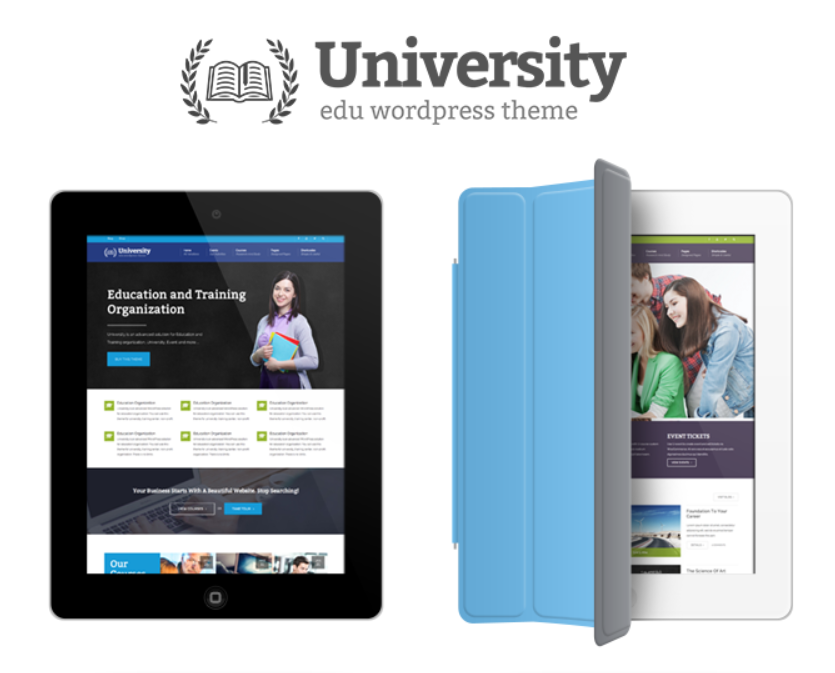 imagen del tema de WordPress de la universidad