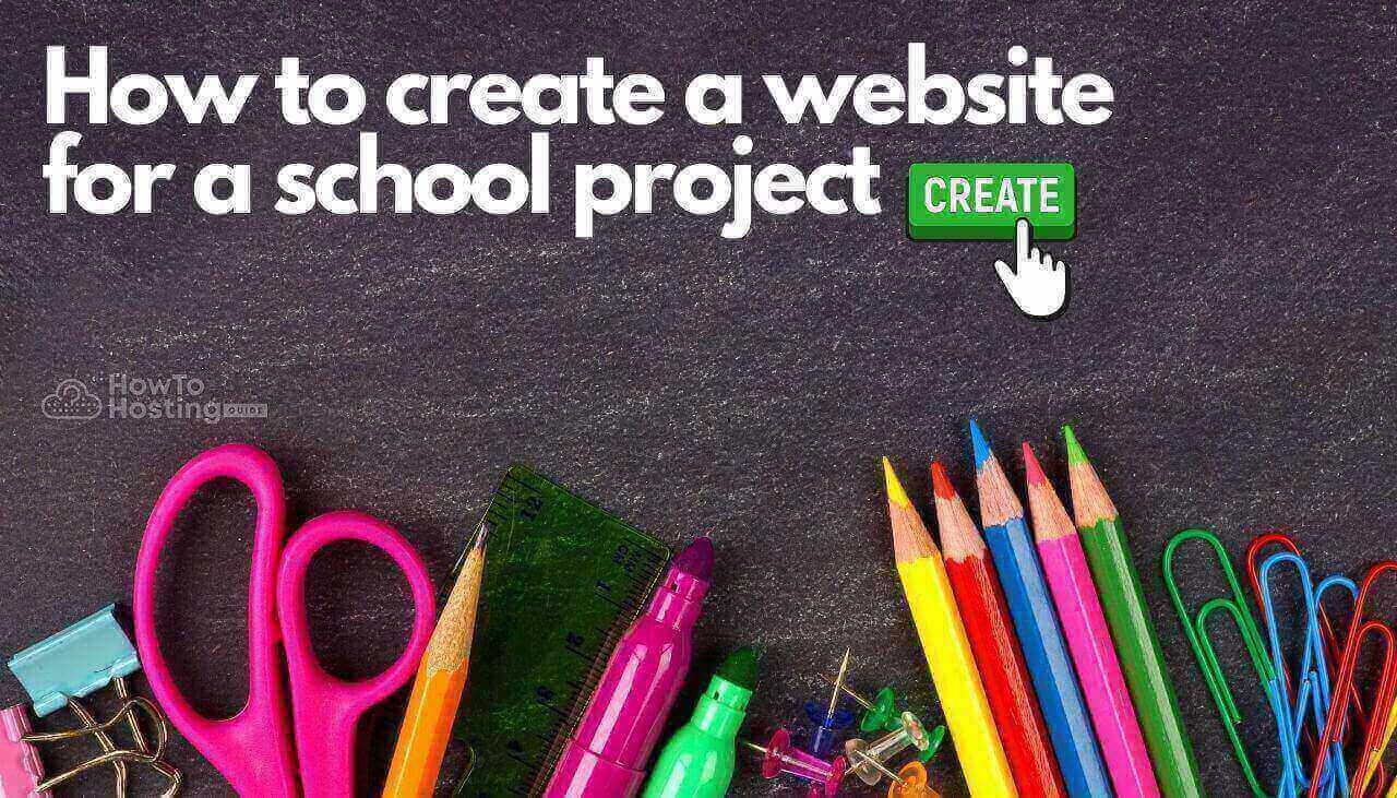 créer un site Web pour une image de projet scolaire