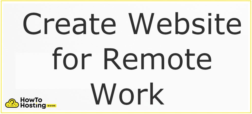 creare un sito Web per l'immagine di lavoro remoto