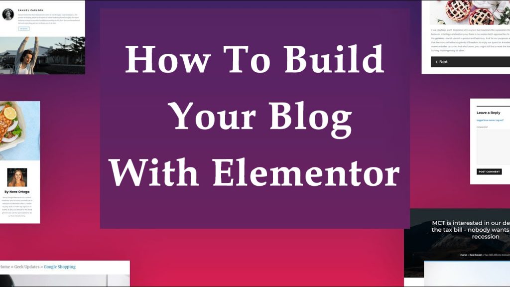Créer un blog avec Elementor