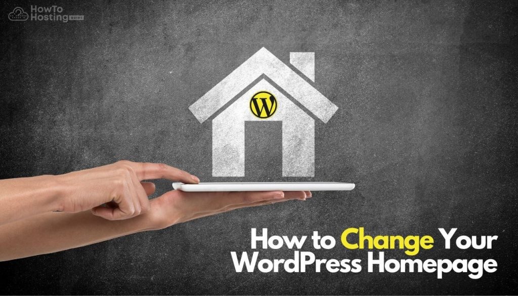 cómo cambiar la página de inicio de wordpress