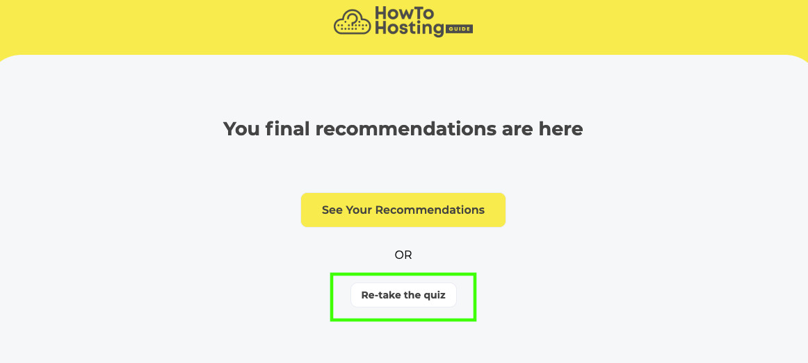 selezionare il miglior piano di web hosting ripetere il quiz