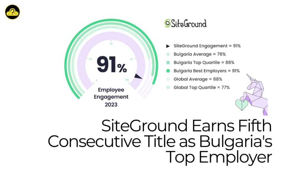 SiteGround guadagna il quinto titolo consecutivo come miglior datore di lavoro della Bulgaria