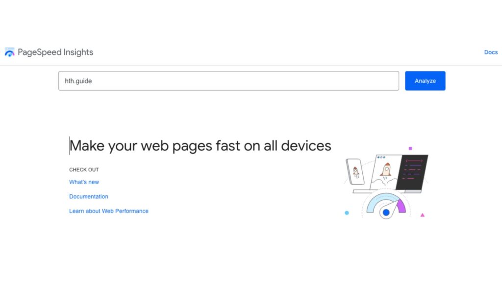 Come testare la velocità del sito web Passo Google PageSpeed Insights 1