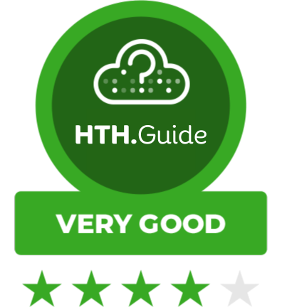 Puntuación de revisión de AccuWebHosting, Reseña de Hostgator en HowToHosting.Guide, 4 estrellas