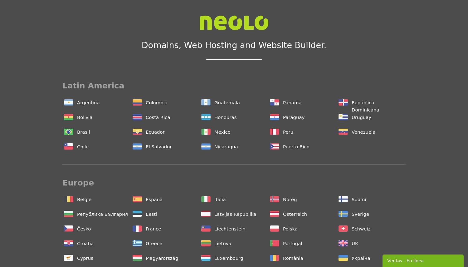 Neolo Web Hosting snapshot from January 2024