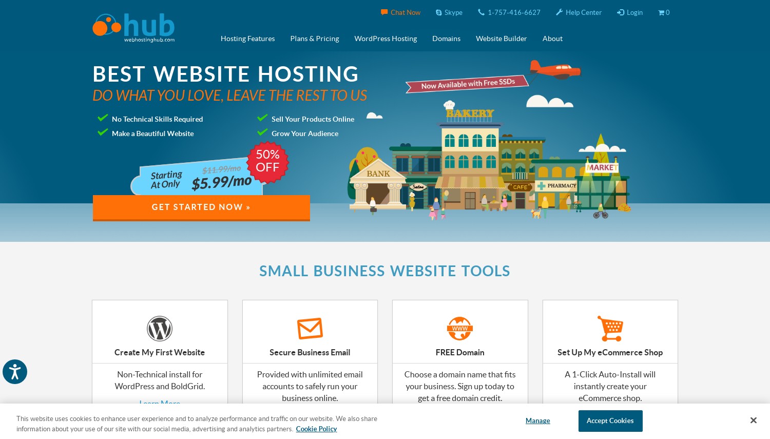Web Hosting Hub snapshot from March 2024