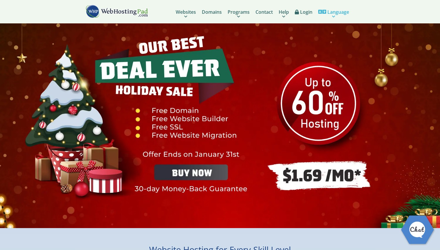 WebHostingPad snapshot from December 2023
